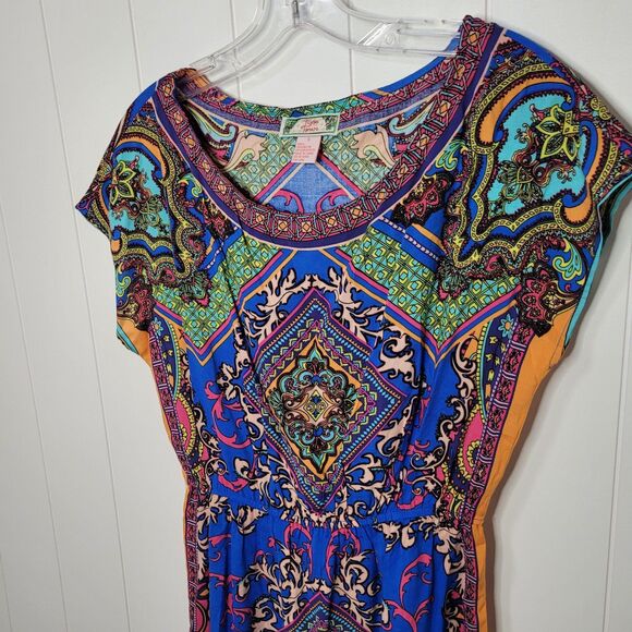 Flying Tomato Boho Dress Size Small Artsy Colorful - Picture 3 of 7
